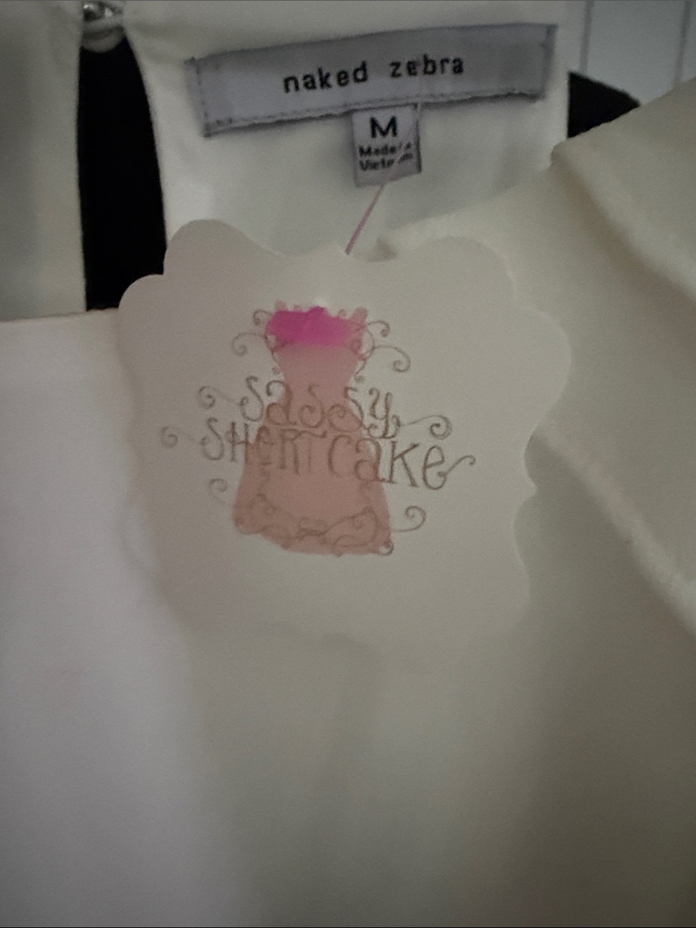 White  Ruffle-Trim Mini Dress - Picture 4 of 4